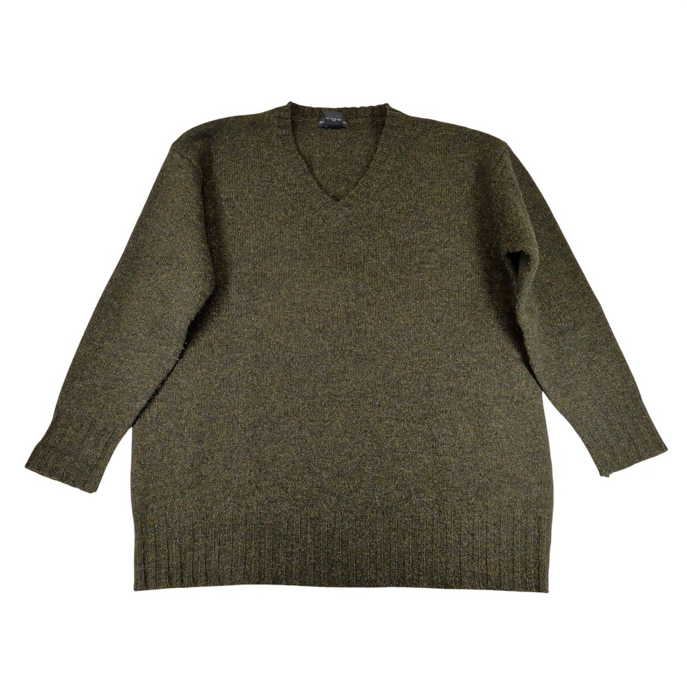 Vintage 80s 90s Banana Republic Mens 100% Wool V-Neck Sweater Medium Hong Kong